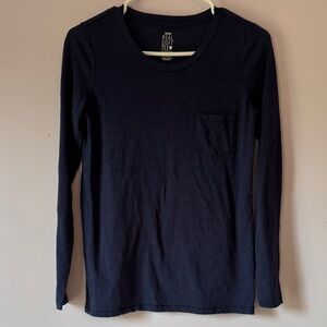 Aerie Real Soft Navy Small Long Sleeve Tee